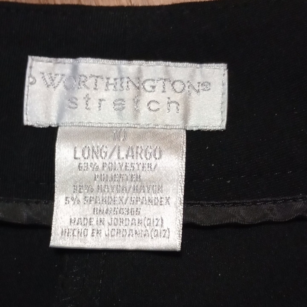Worthington Womens Black Dress Pants Wide Leg  Pants Size 10 Long - Picture 2 of 5
